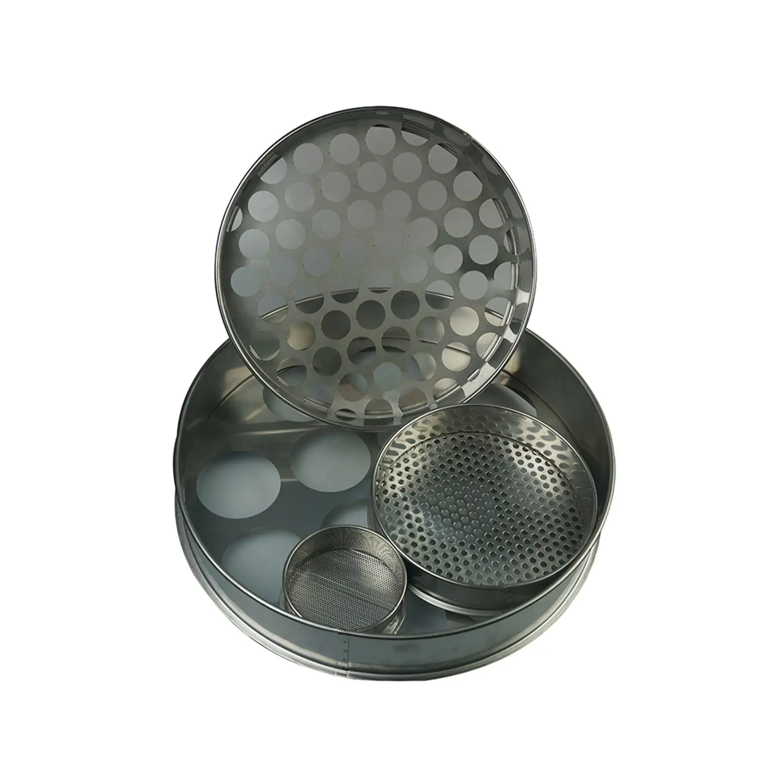 

Dia 15cm Height 5cm Hole 1mm To 9.5mm 304 Stainless Steel Round Mesh Lab Test Sieve For Coffee Been Blueberry Screw