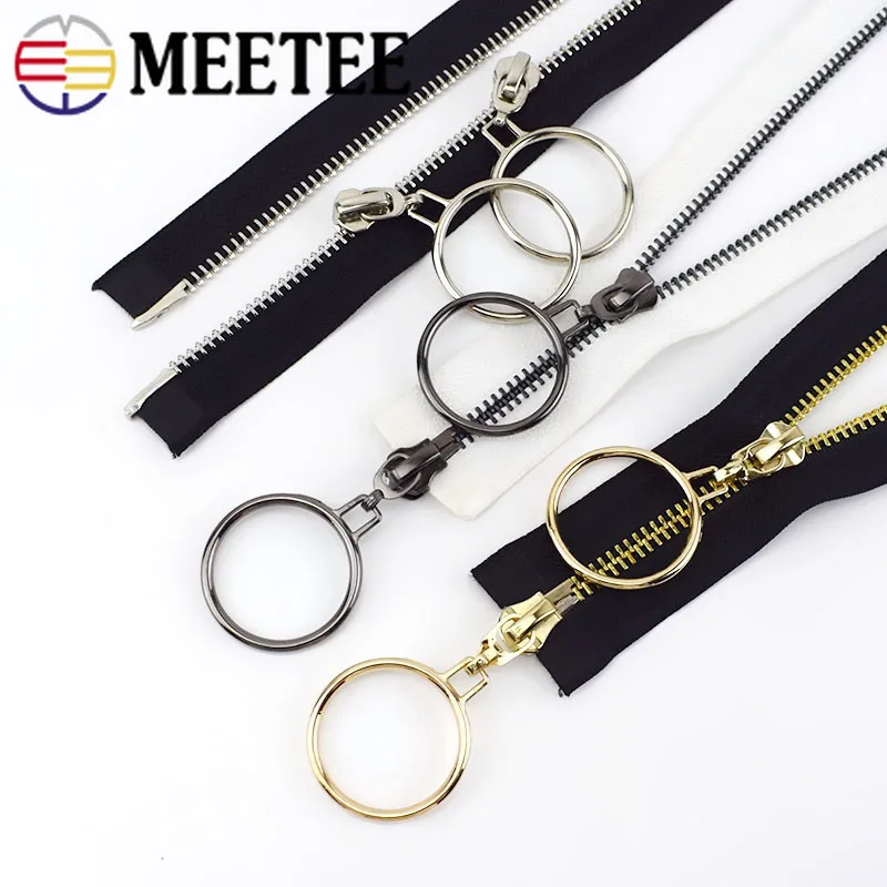 Meetee 5 #85 см 120 Металлические молнии с открытым концом двойные/Сигаретные кольца