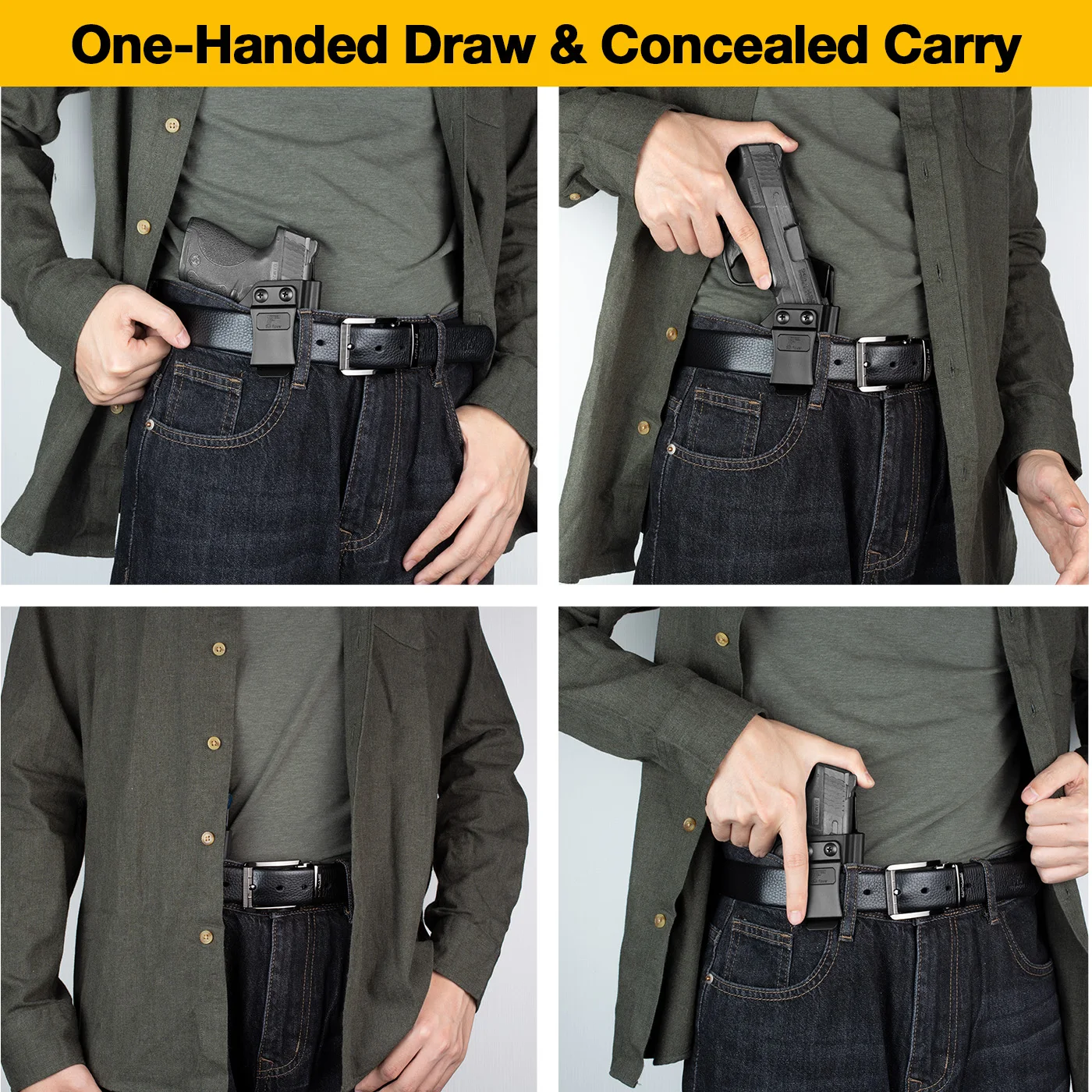 Пистолет и цветок Спрингфилд хеллкэт внутри пояса Полимерная Кобура консилт