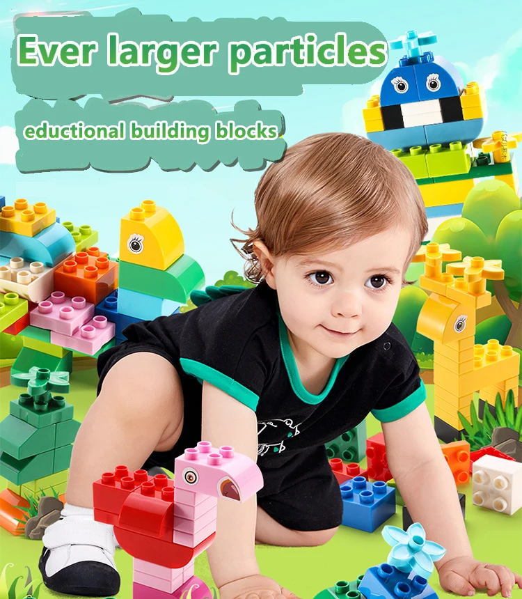 100 шт. большие размеры строительные блоки для животных DIY креативные кирпичи