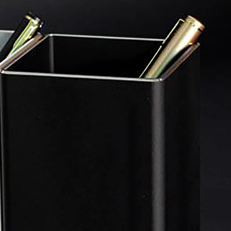 

Aluminum Metal Pencil Pen Holder Desktop Cup Storage Box Organizer,Makeup Brush Holder,for Office,School,Family,Children