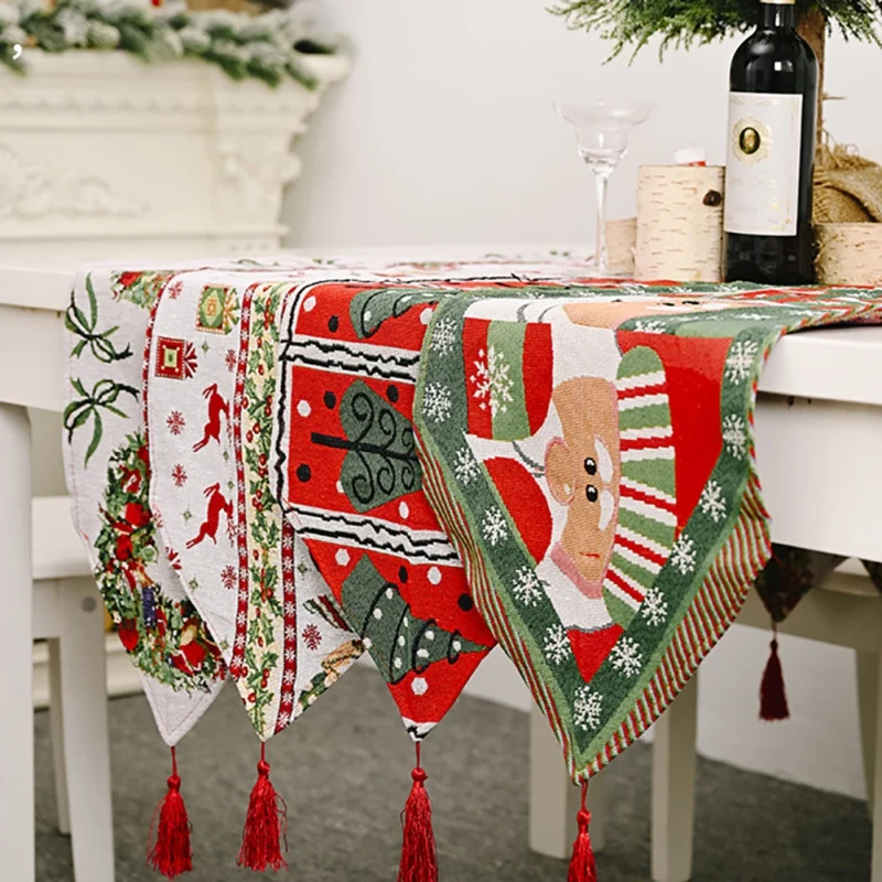 Home Decoration Supplies Knitted Cloth Table Runner Christmas Table Cloth Table Decoration Home Decoration