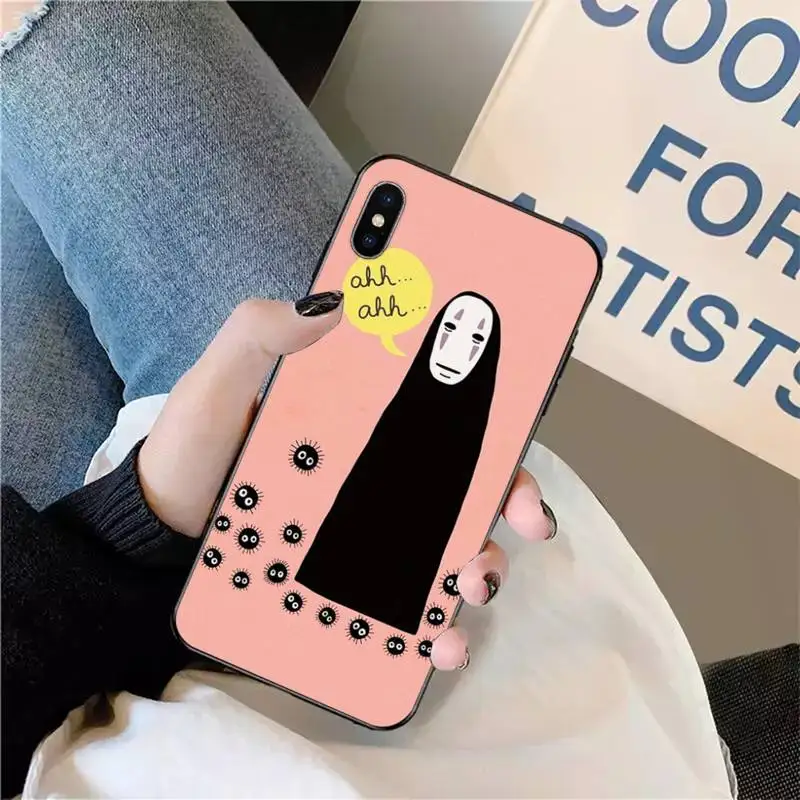 

Studio Ghibli Spirited Away Faceless man Phone Case for iPhone 11 12 pro XS MAX 8 7 6 6S Plus X 5S SE 2020 XR mini