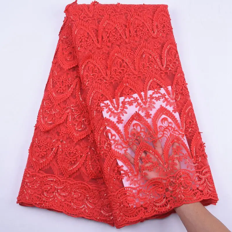 2020 Высококачественная африканская французская кружевная ткань с блестками