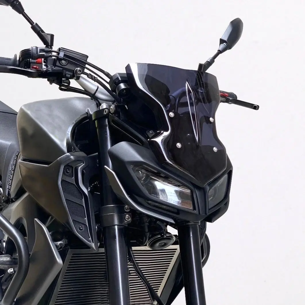 

Motorcycle Spoiler Deflector Windshield Cafe Racer For YAMAHA MT09 FZ 09 Motorcycle 2017 2018 2019 2020 Dark gray