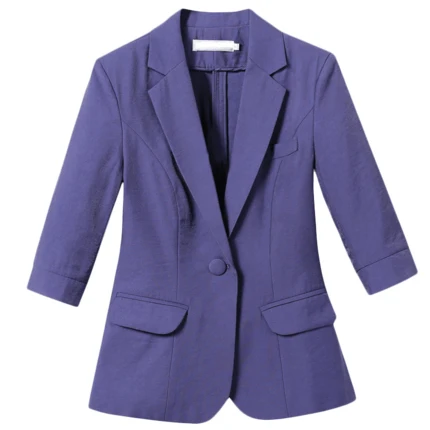 Размера плюс 4XL Лето Элегантный короткий пиджак Новинки для женщин тонкий