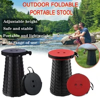 portable folding stool retractable telescopic camping stools lightweight sturdy seat adjustable collapsible chair