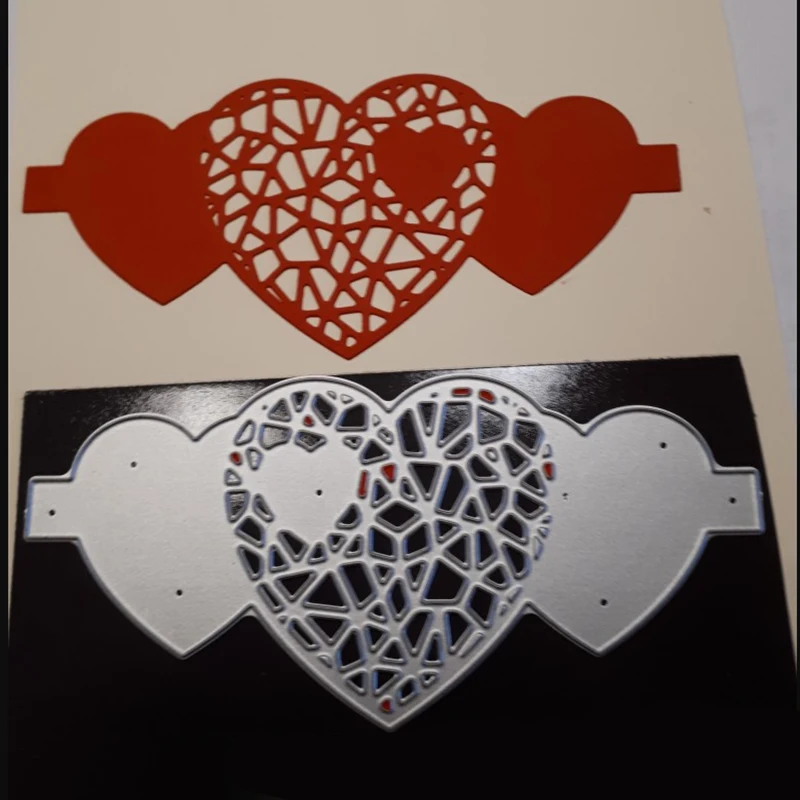

Cutting Dies Love Heart Metal and Stamps Stencil for DIY Scrapbooking Photo Album Embossing Paper Card 134*63mm