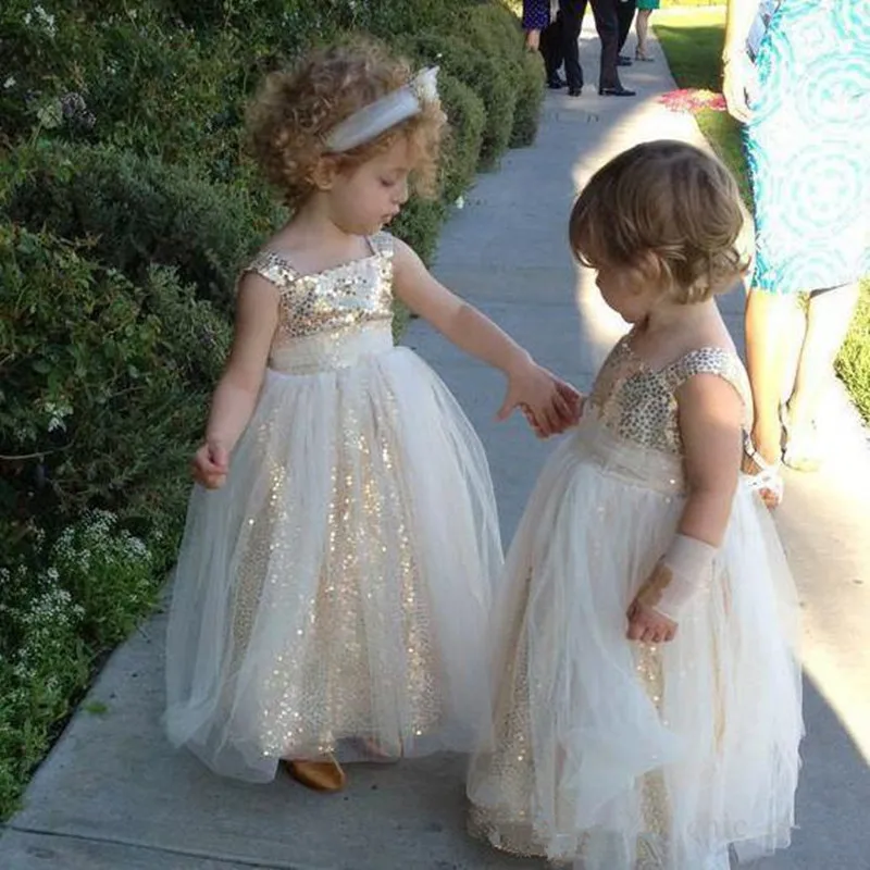 

Princess Dress with 3D Floral Appliques Crystals New Long Flower Girl Dress For Special Occasion Vestidos