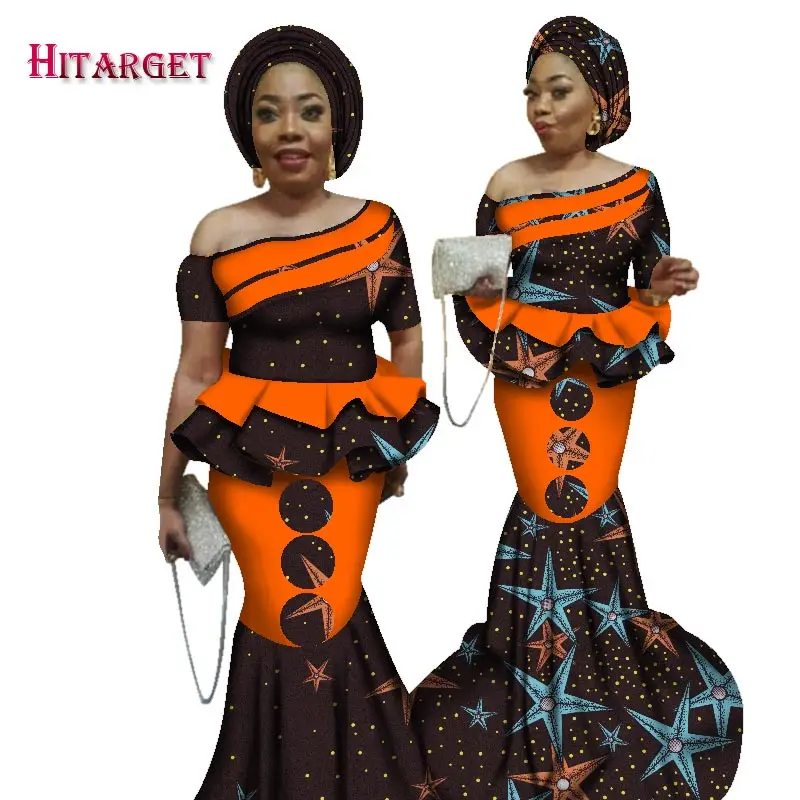 Женский комплект одежды из 2 предметов с Африканским принтом WY2526 | Тематическая