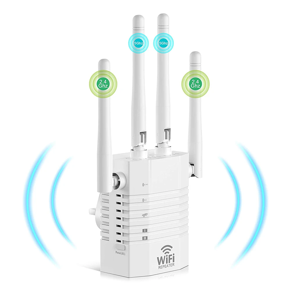 

1200 Мбит/с Wi-Fi ретранслятор 2,4 ГГц 5,8 ггц WiFi расширитель диапазона Усилитель WiFi усилитель сигнала беспроводной точка доступа US Plug