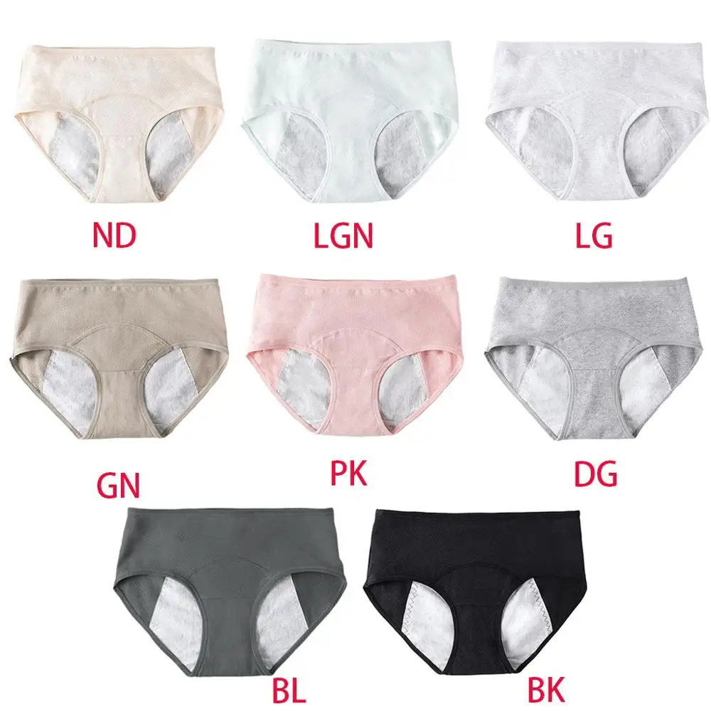 

Soft Cotton Physiological Pants Leak Proof Menstrual Panties Mid Waist Period Briefs Lingerie Women Ladies Underwear Mid-Rise