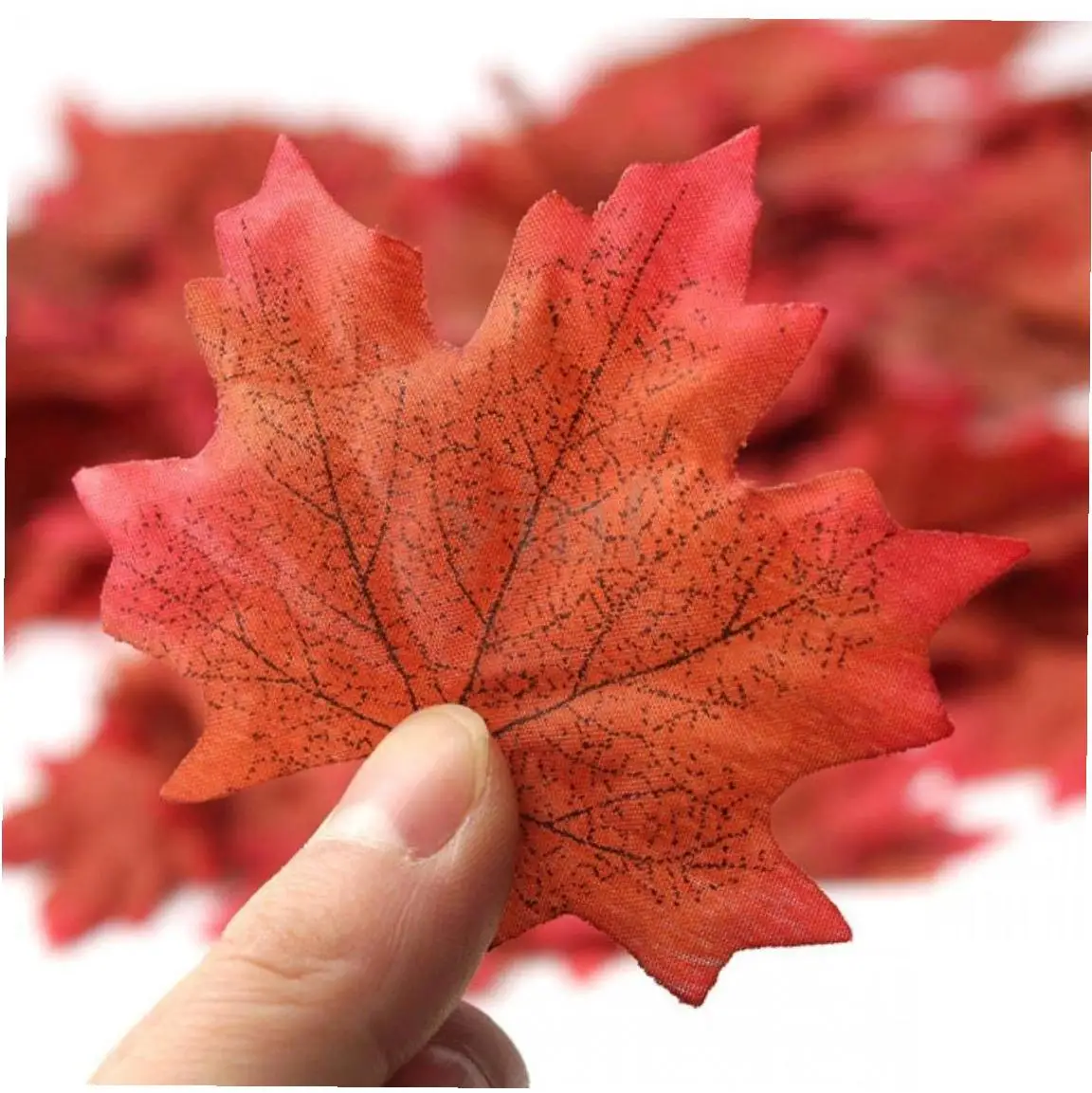 100Pcs Artificial Maple Leaves Fall Mixed Colors for Wedding Festival and Events Outdoor Decorations | Дом и сад