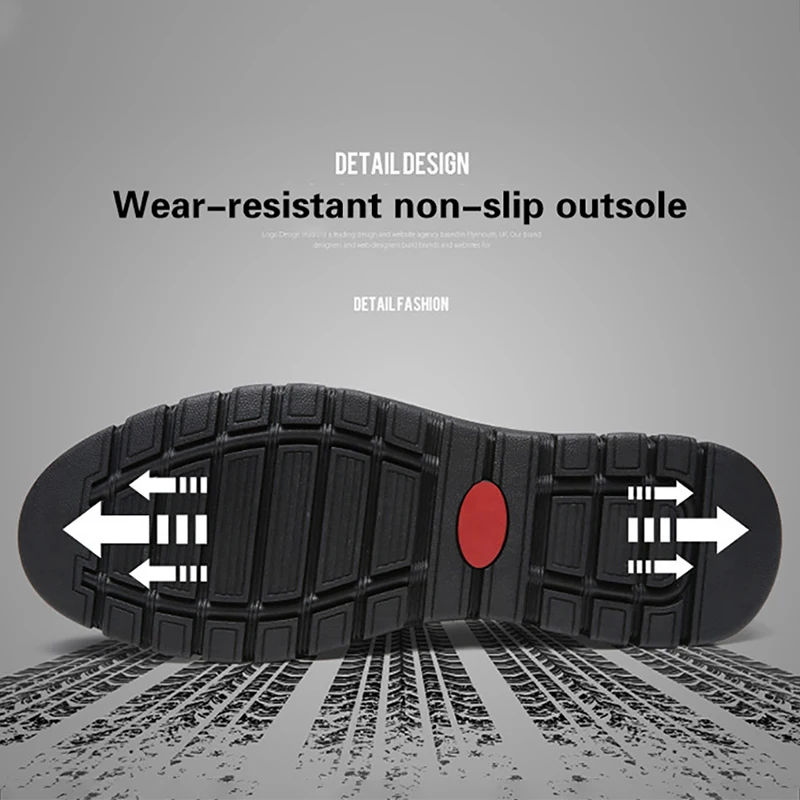 Зимняя водонепроницаемая мужская повседневная кожаная обувь без шнуровки с