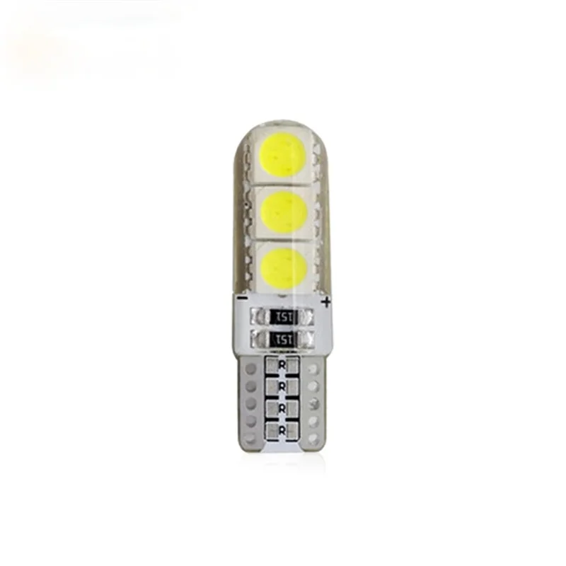 

1x T10 W5W Car LED Bulb Turn Signal Light Auto Interior Dome Reading Light License Plate Wedge Side Super Bright White 12V 6SMD