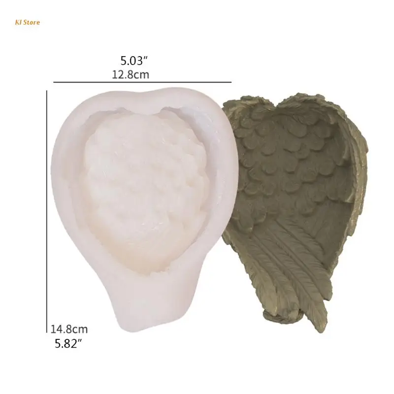 

Silicone Tray Molds Wing Feather Storage Tray Mould Suitable for Jewelry Holders Coasters and Fruit Candy Storage Tray