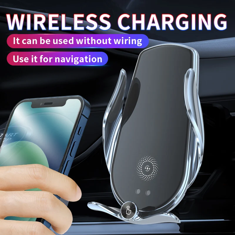 

15W Car Phone Support Wireless Charger Auto Holder Stand Stents Infrared Electric Automatic Induction For All Mobile Phones