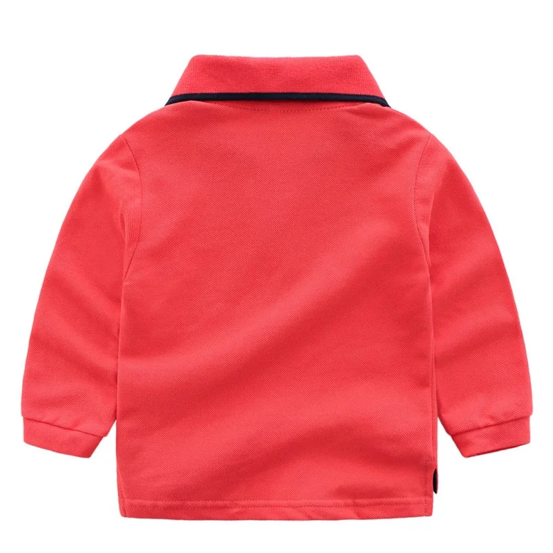 

Children's T-Shirts Long-Sleeved Boys Pure Cotton Tops Baby Casual Lapel Embroidered Shirts Explosive Solid Color T-Shirts 0-3Y
