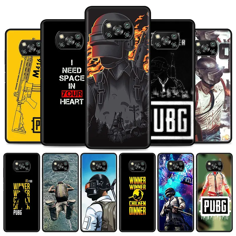 Playerunknown's Battlegrounds PUBG Case for Xiaomi Mi Poco X3 NFC M3 X3 Pro F3 GT F1 Redmi Note 8 9 10 Pro 8T 9T 9S Phone Cover