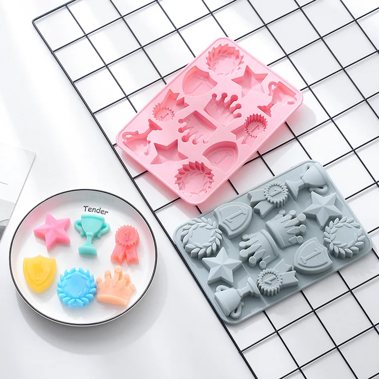 12 Holes Crown DIY Baking Mold Handmade nonstick Silicone Cake Chocolate Cookies