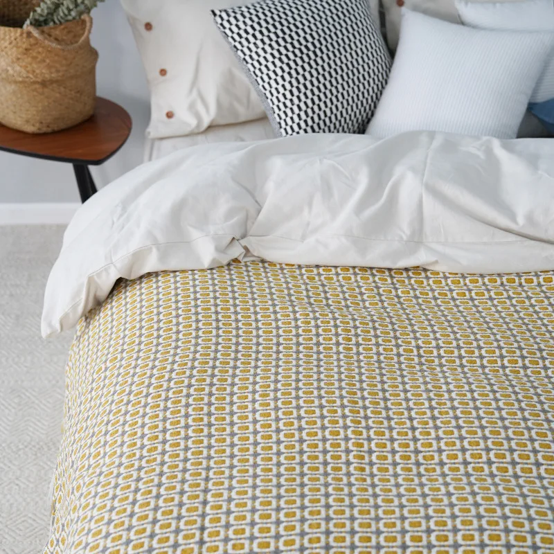 للبيع دثار محبوك قيلولة بطانية صغيرة الأمريكية الكروشيه بطانية الزخرفية الأصفر متقلب بطانية الزخرفية