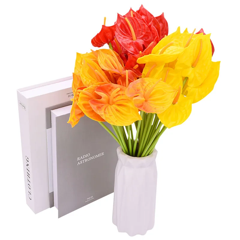 5 шт. антуриум Калла Лилия искусственный цветок горшечные растения гостиная