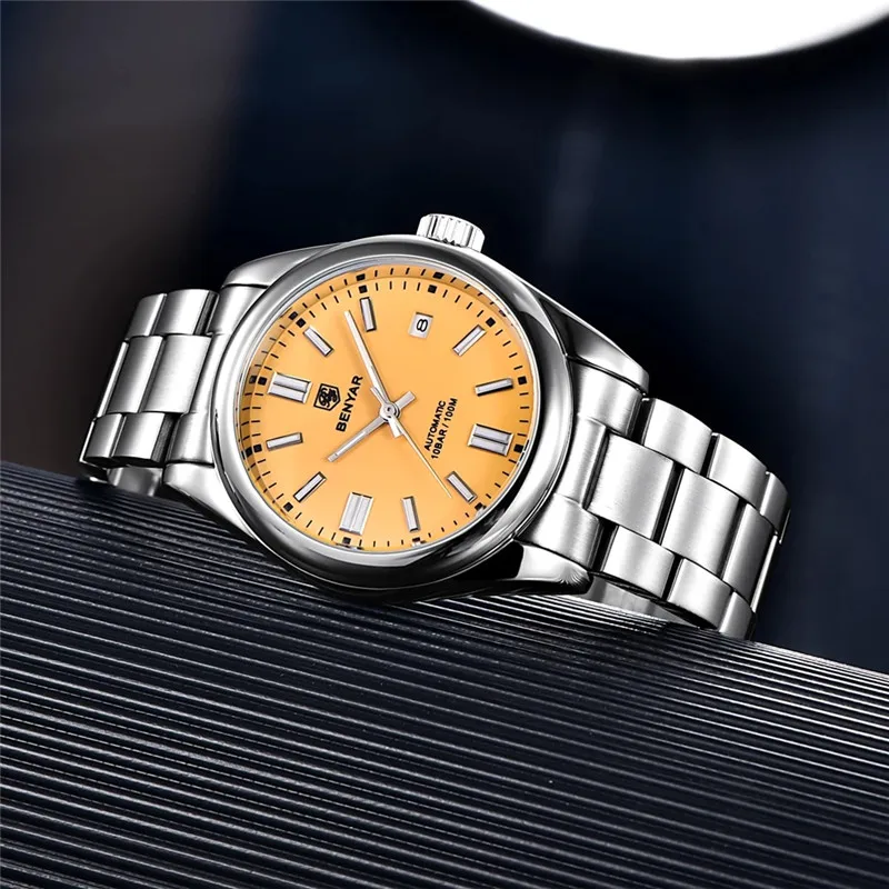 2021 BENYAR New Luxury Brand Men Mechanical Wristwatches 10Bar Waterproof Automatic Watch Stainless Steel Sports Watch for Men enlarge