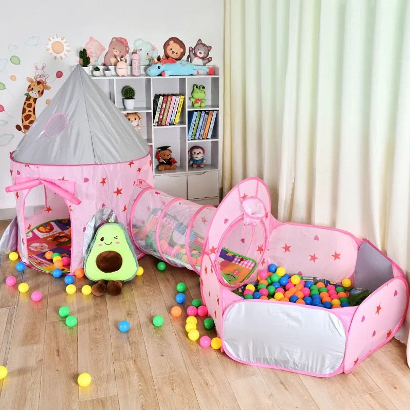 

Children's Tent Play House Throw Basketball Pool Tunnel Children's Play House Castle Yurt Small House Dollhouse
