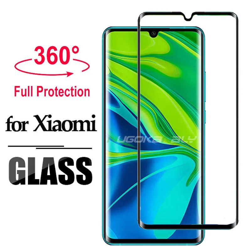 Защитное закаленное стекло с полным покрытием 360 градусов для Xiaomi Mi Note 10 Pro CC9