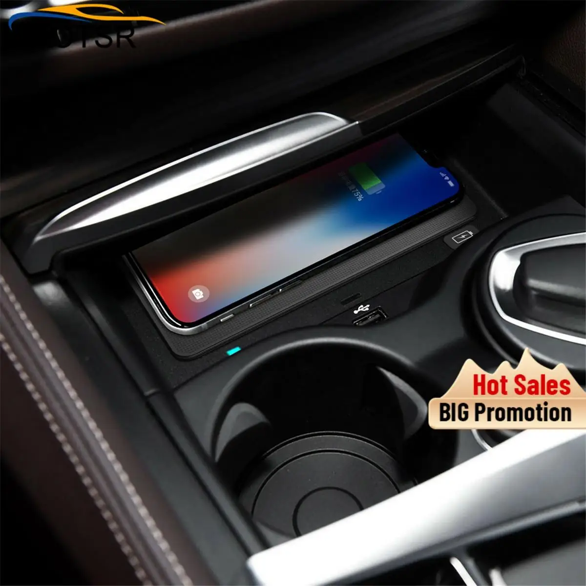 Специальное Беспроводное зарядное устройство QI для автомобиля BMW 5 series 2018 умный