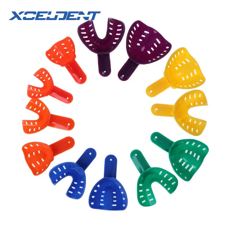 12 шт одноразовые стоматологические впечатления лотки модель зубного протеза