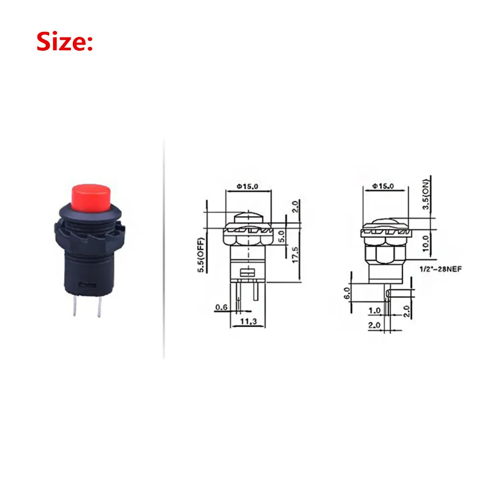 Оптовая продажа высокого качества 250V2A круглая нажимная кнопка