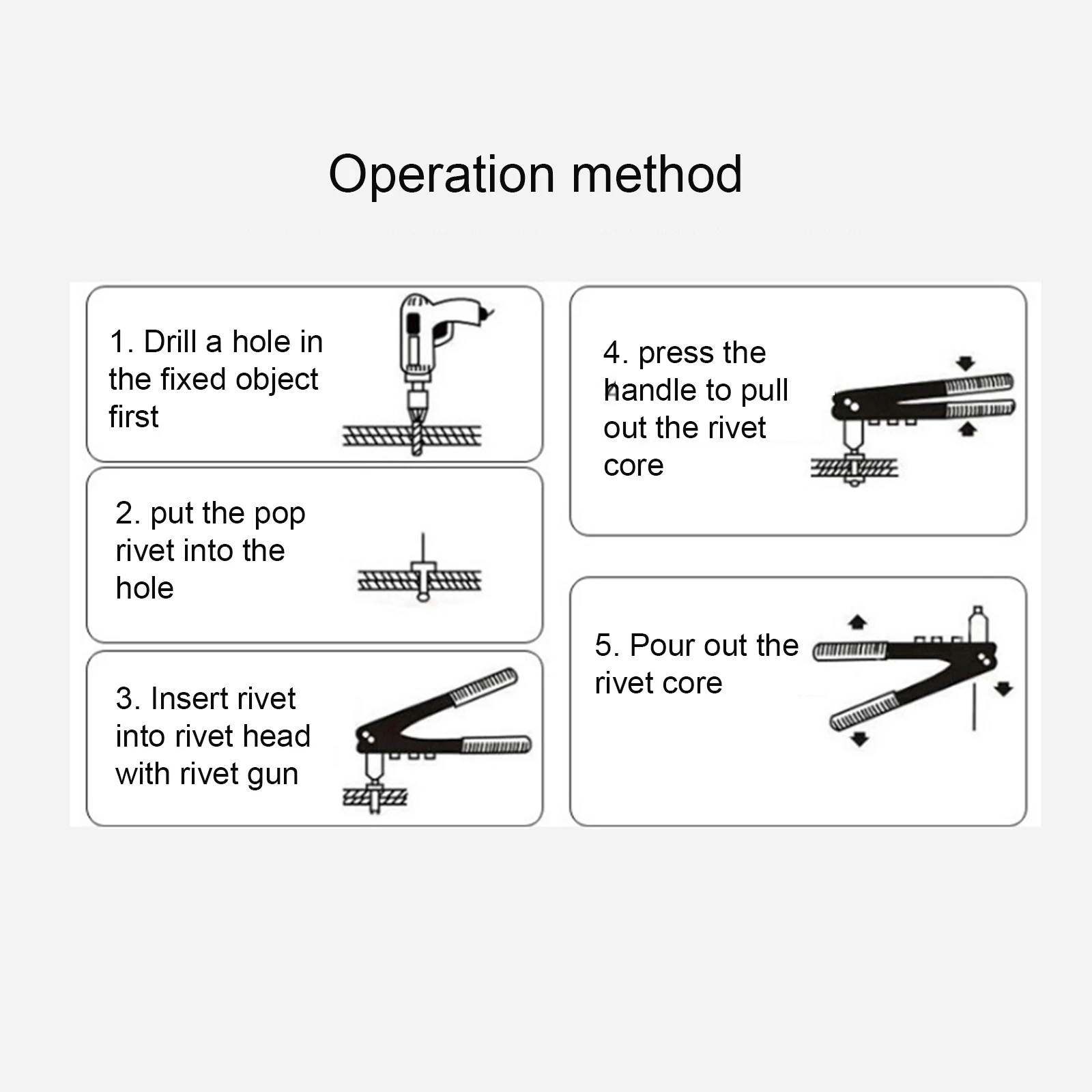 

Riveter Gun Nailer Setting Aluminum Alloy Tool Kit Manual Handle Nut Setter
