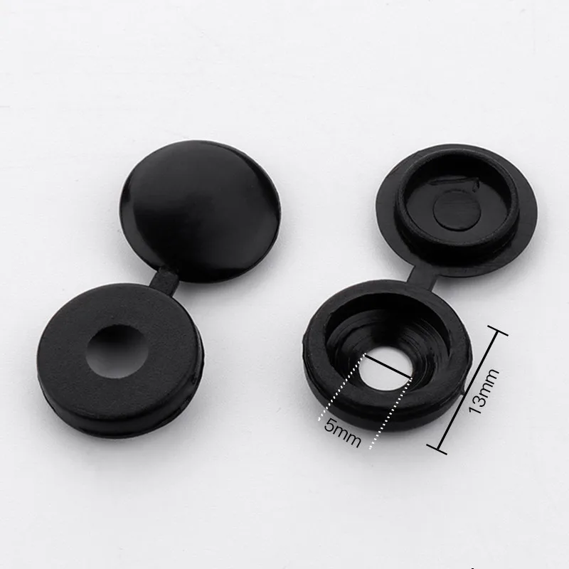 100 шт. откидной Пластик винтовой крышкой раза крышки кнопки гайки и колпачки