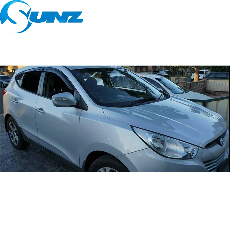 Для HYUNDAI IX35 2010- черное окно козырек дефлектор защита от дождя для HYUNDAI IX35 2010 2011 2012 2013 SUNZ