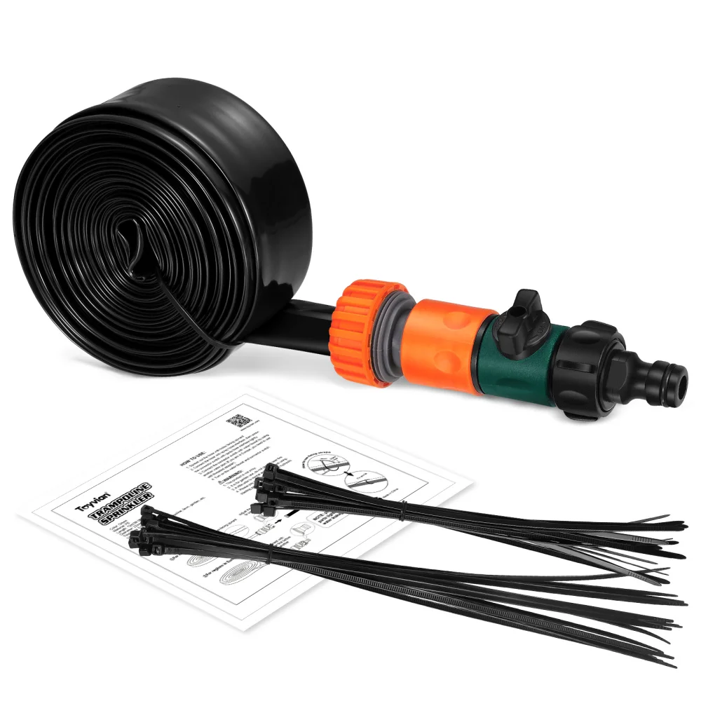 

Toyvian Trampoline Water Play Sprinkler 39.3ft Long Trampoline Accessory Summer Activities Backyard Sprinkler