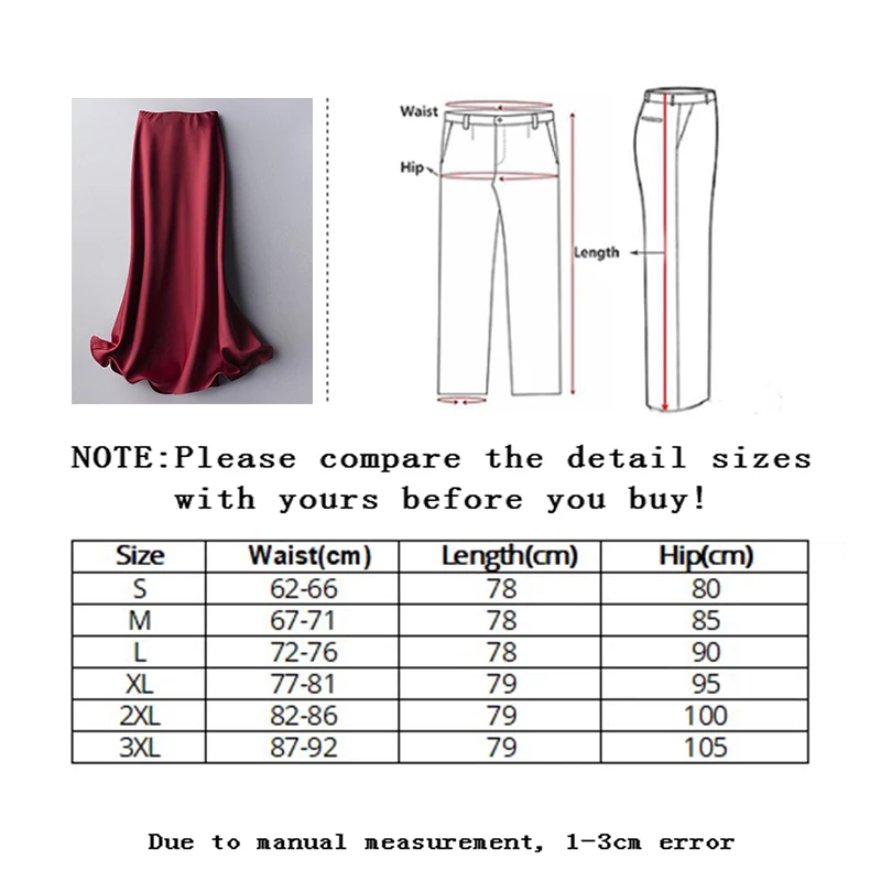 

Vangull Women Solid Silk Mild Calf Skirt Casual High Waist Fashion Basic Spring Skirt Office Ladies Chic A-line Elegant Skirts