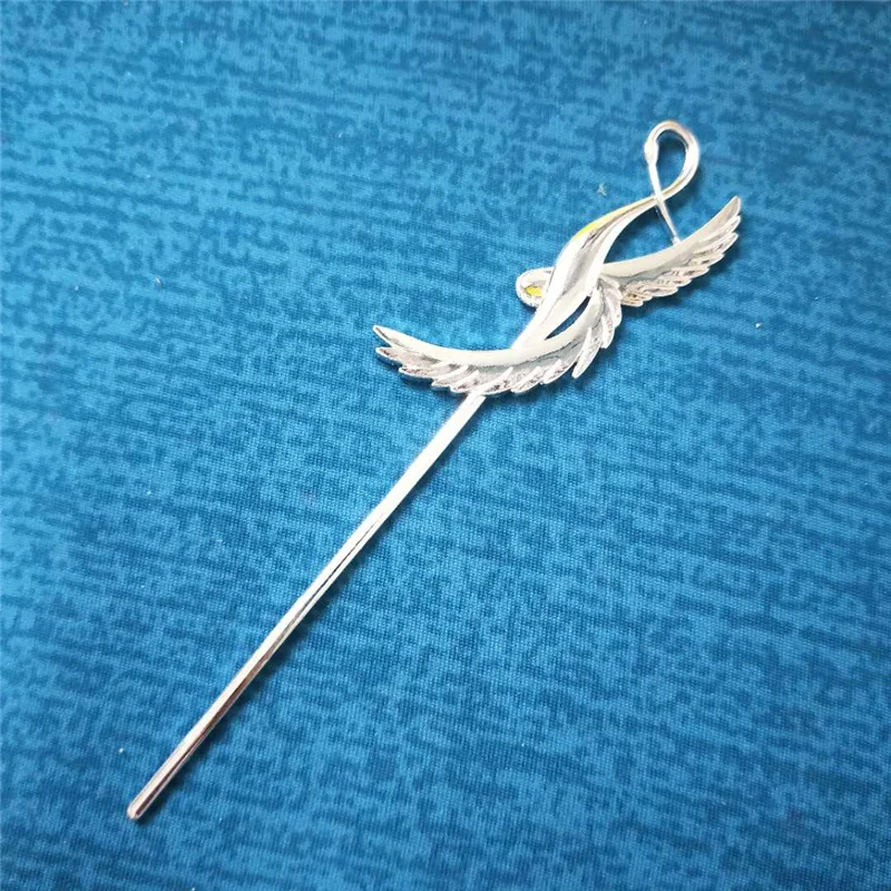 

original alloy hair three thousand crows kill the same hair ornament ancient style Han clothing male headdress silver tweezers