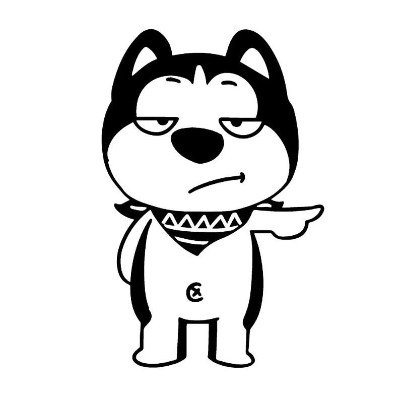 YJZT забавные Хаски виниловые наклейки в виде Фотообоев c переводными картинками