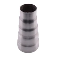 universal car silver stainless steel 145mm exhaust connector pipe auto reducer adapter muffler tube 5 layer