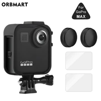 frame case for gopro max 360 screen protector tempered glass protective lens film housing cover mount for go pro max accessories