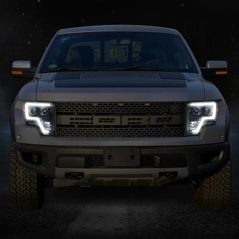 Автомобильный светодиодный налобный фонарь для Ford F150 2008 2014 фар угол глаза HID