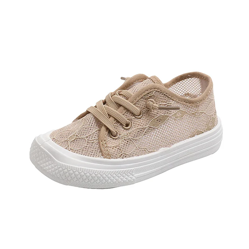 

2021 Summer New Breathable Air Mesh Spot for Girls and Boy Soft Sole Retro Style Woven Surface Shoes Casual Flats Non-slip Hot