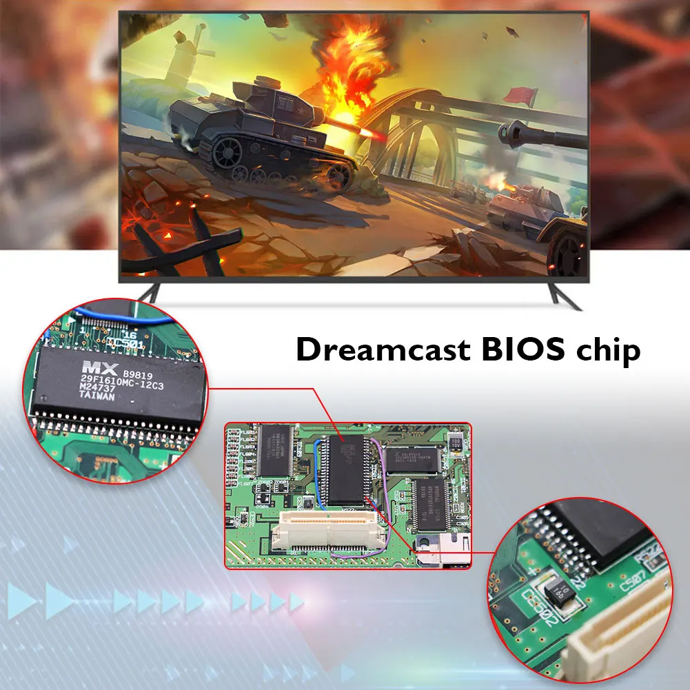 Замена чипа с килограммами для SEGA Dreamcast VA1 VA2 аксессуары материнской платы детали