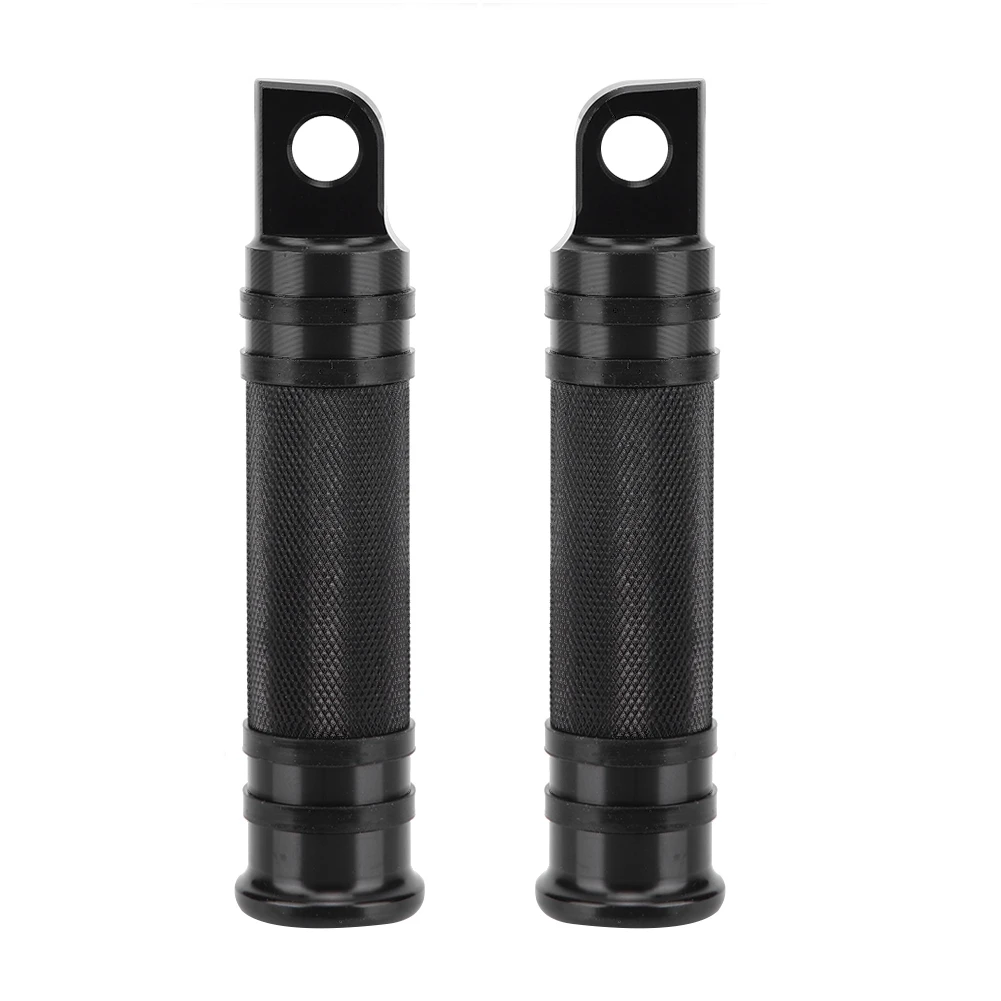 

2Pcs Aluminum Alloy Motorcycle CNC Bike Foot Pegs Pedals Rest Footrest(Black)