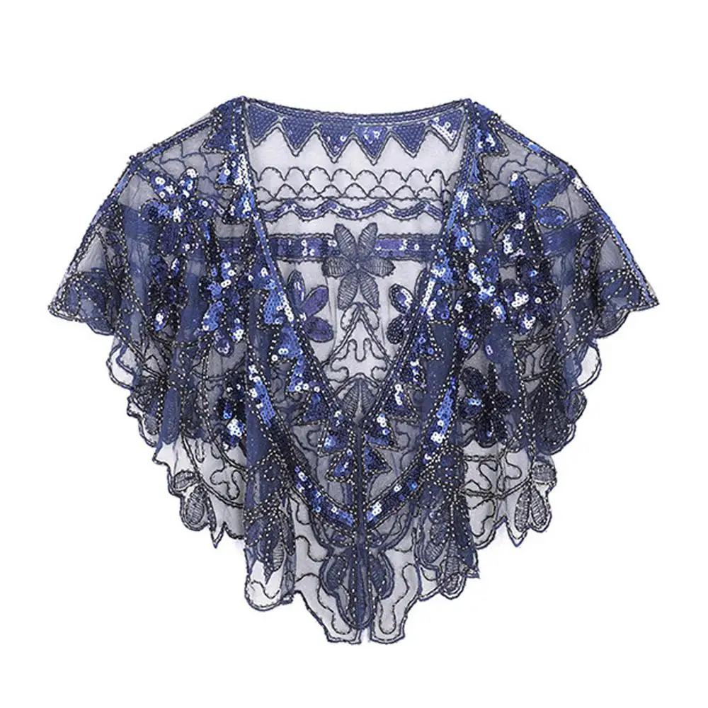 Wedding Cloak Women Elegant Sexy Muslin Banquet Stage Embroidery Bead Sequin Capes Shawl Coat Ponchos Mujer Invierno Mantelle |