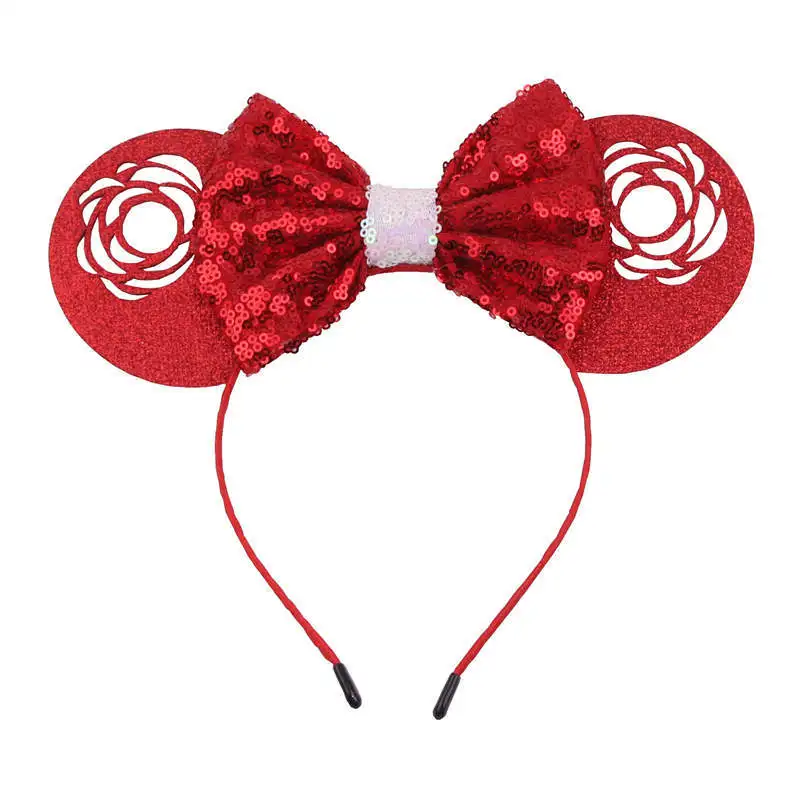 Повязка на голову с блестящими ушками Минни Новое поступление ободок для волос