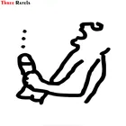 Виниловая наклейка Three Ratels FTZ-118 #15x13, 4 см, Виниловая наклейка Jerking Off для заднего вида, смешная шутка, пенис, семена оргазма, юмор