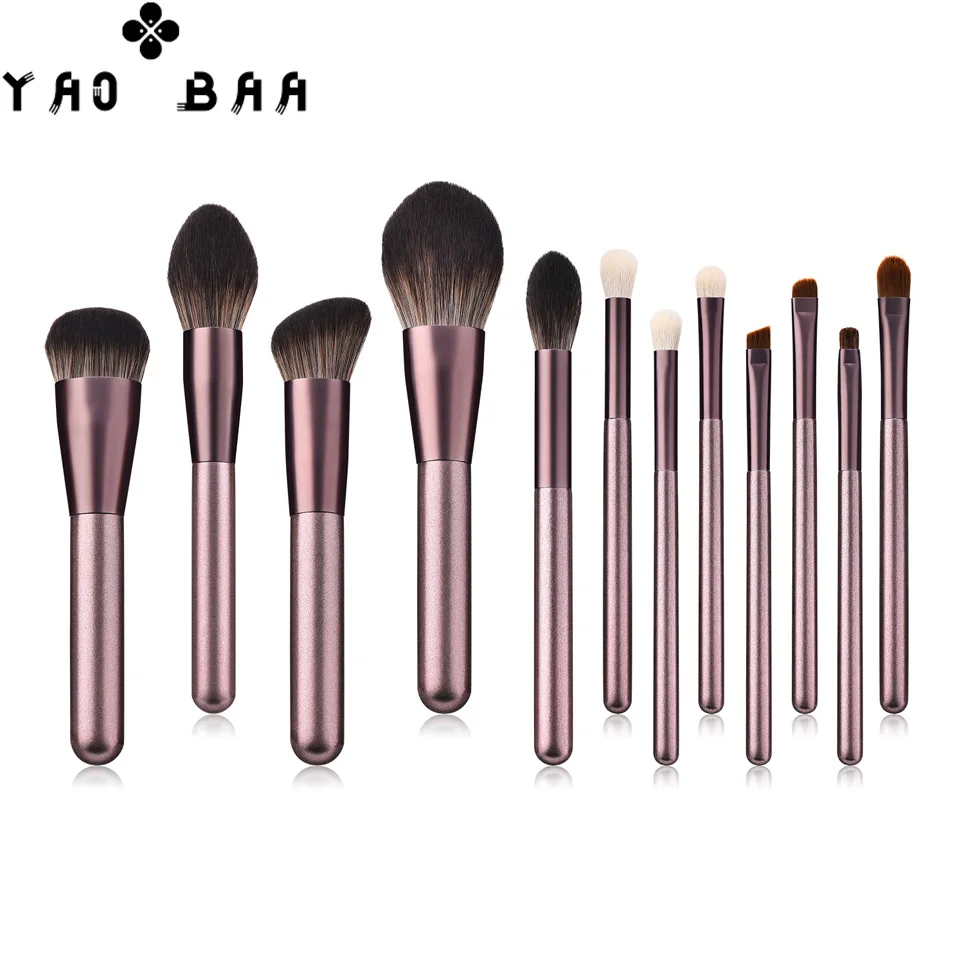 Makeup Brush Set 12 small grape eye shadow mixed Eyeliner eyebrow makeup brush professional | Красота и здоровье