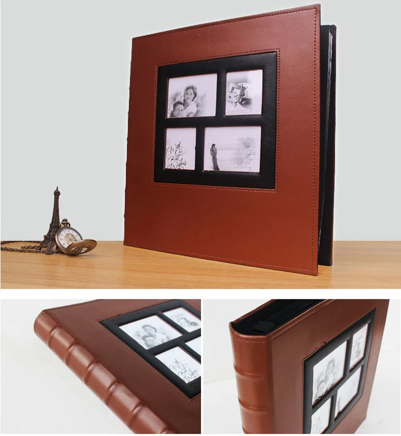 Фотоальбом 4x6 дюймов 400 карманов большой объем кожаный чехол для свадьбы семьи